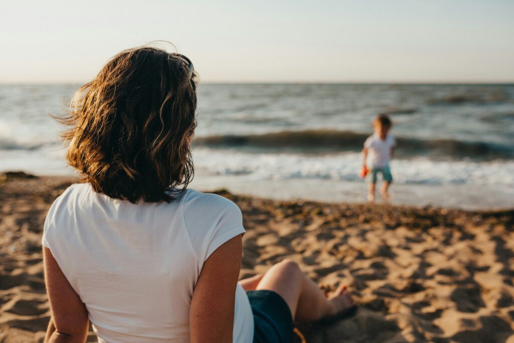 two people at the beach