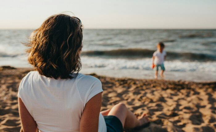 two people at the beach