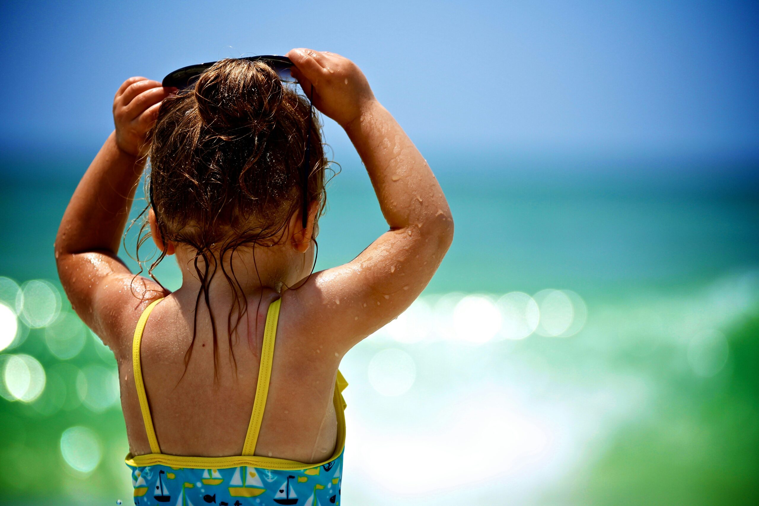 a young child at the beach